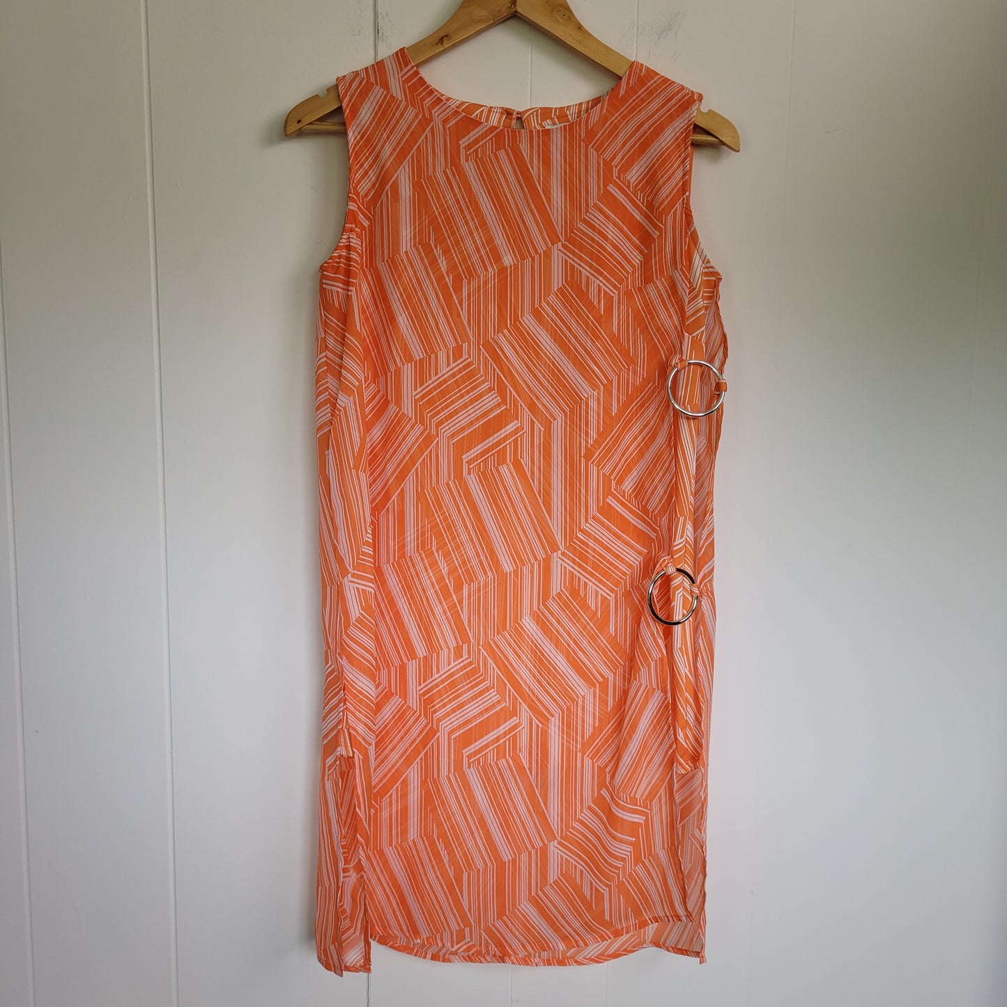 Orange Geometric Layered Sleeveless Top - EST. 1946 (XS)
