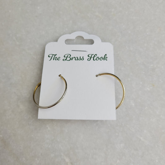 Classic Gold Tone Hoop Earrings