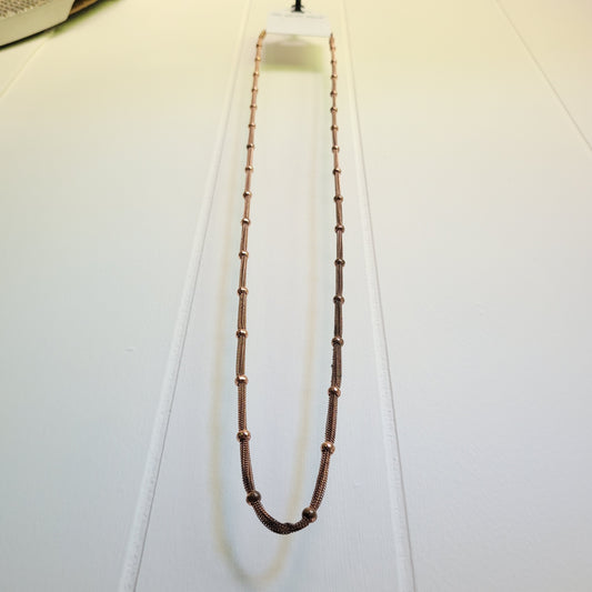 Rose Gold Beaded Chain Necklace