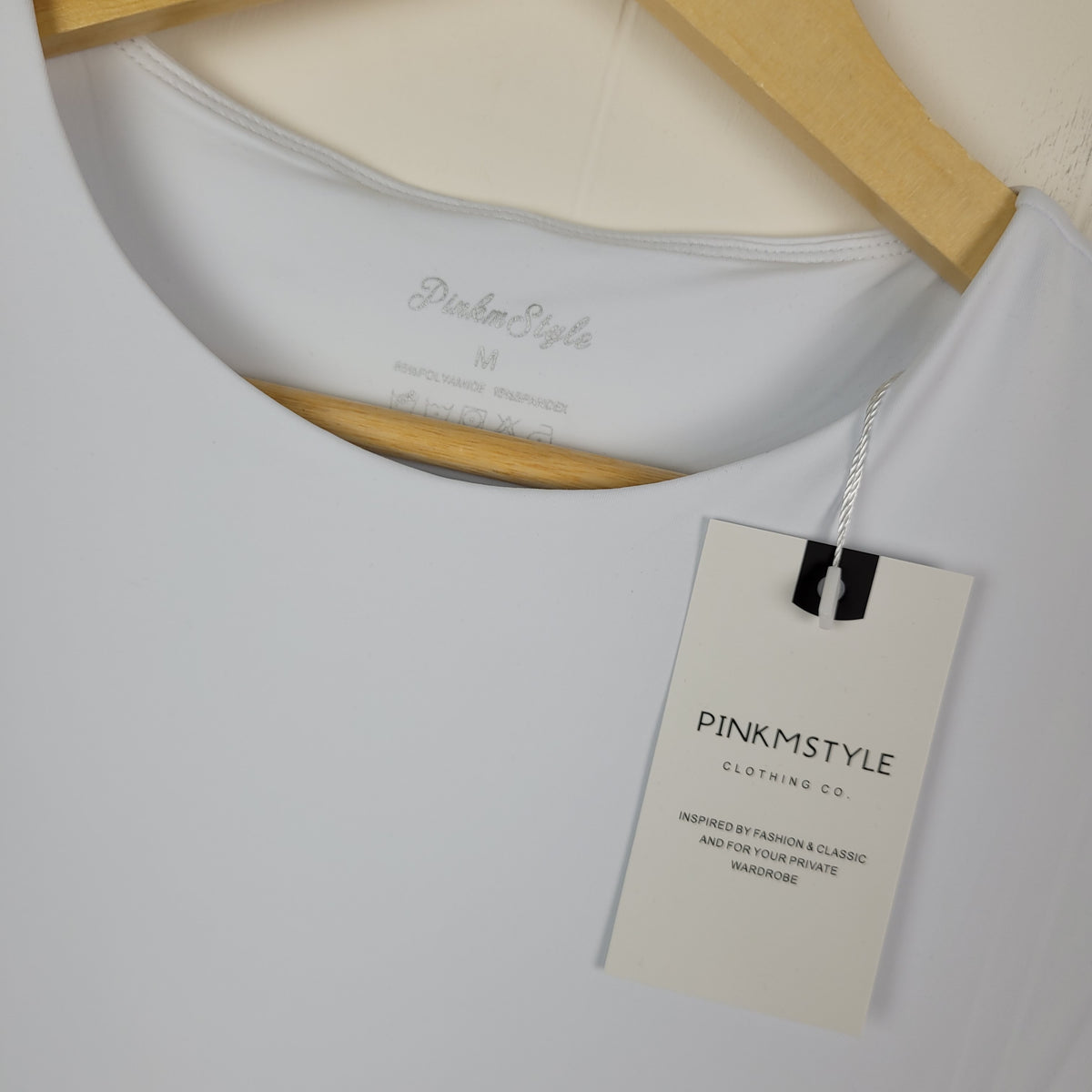 White Sleeveless Bodysuit - PinkmStyle (Size M)