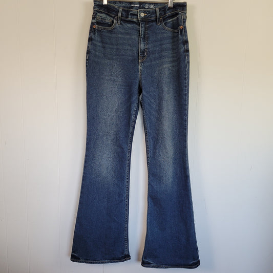 Medium Wash Higher High-Rise Flare Jeans - Old Navy (Size 8 Tall)