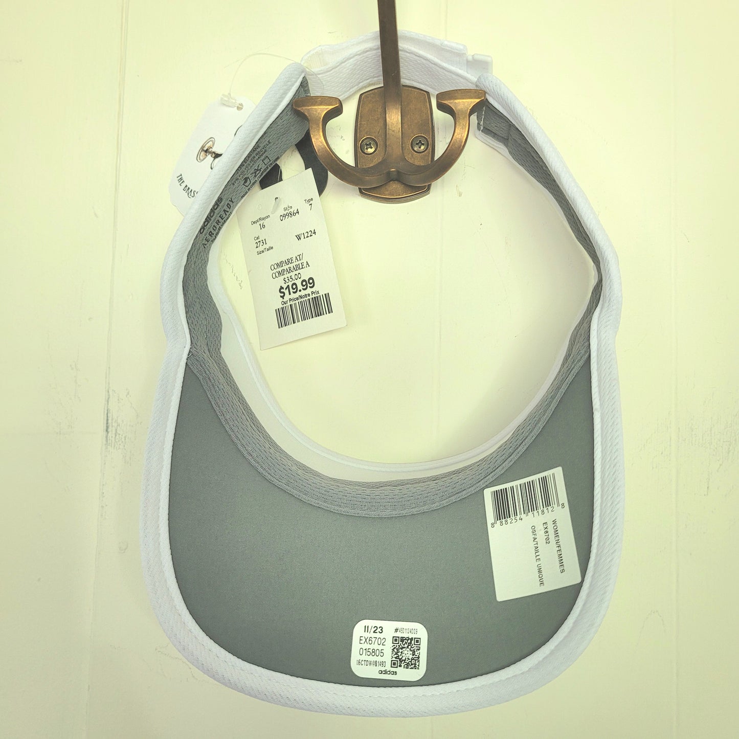White Aeroready Reflective Visor - Adidas (One Size)