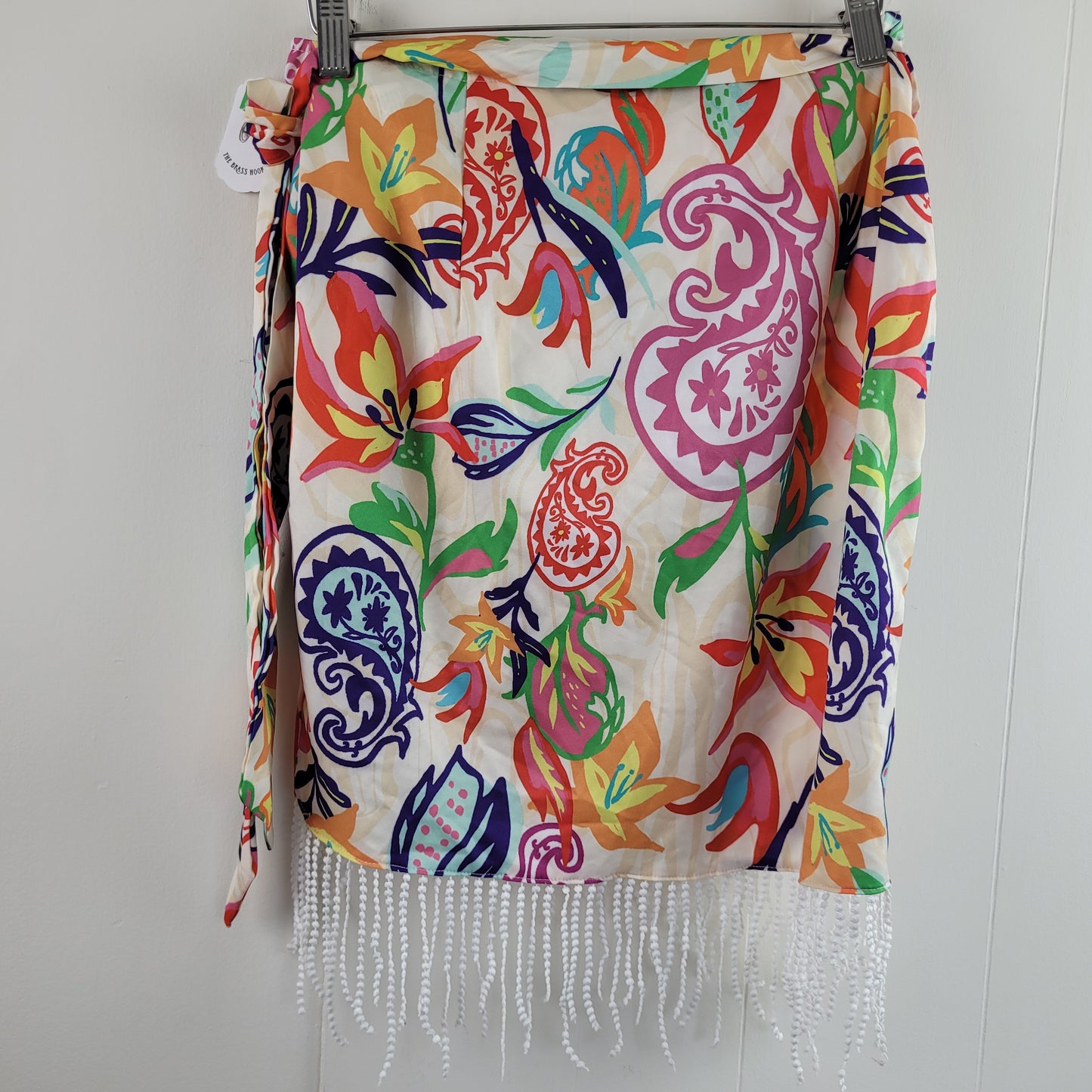 Floral And Paisley Print Wrap Skirt - Shein (US 4)