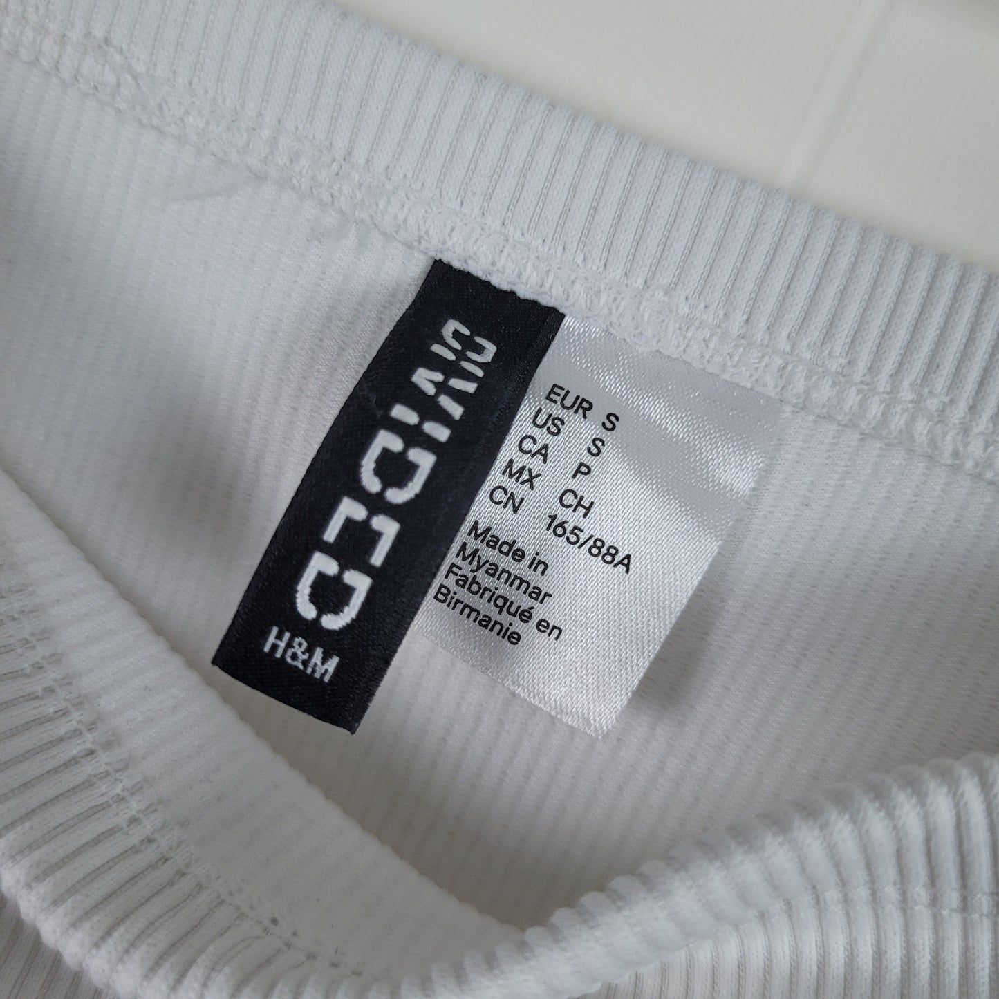 White Ribbed Tube Top  - H&M Divided (Small)