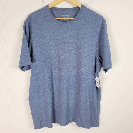 Blue Crew Neck Classic Fit T-Shirt - Denver Hayes (Men's Medium)