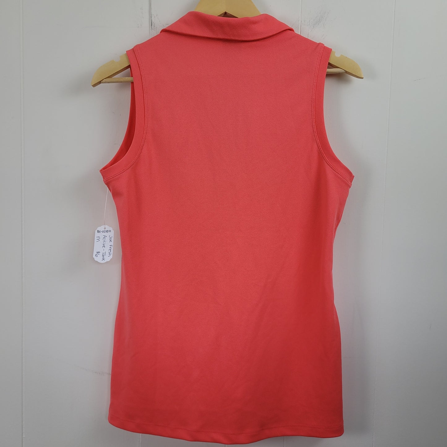 Coral Pink Sleeveless Polo Tank - Joe Fresh Active (Medium)