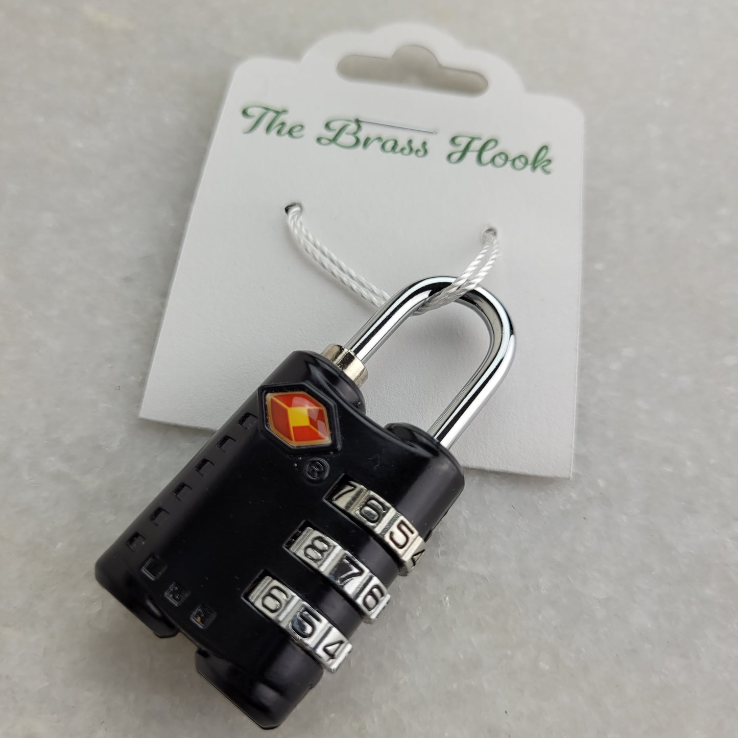 TSA Approved 3-Dial Combination Luggage Padlock - Black