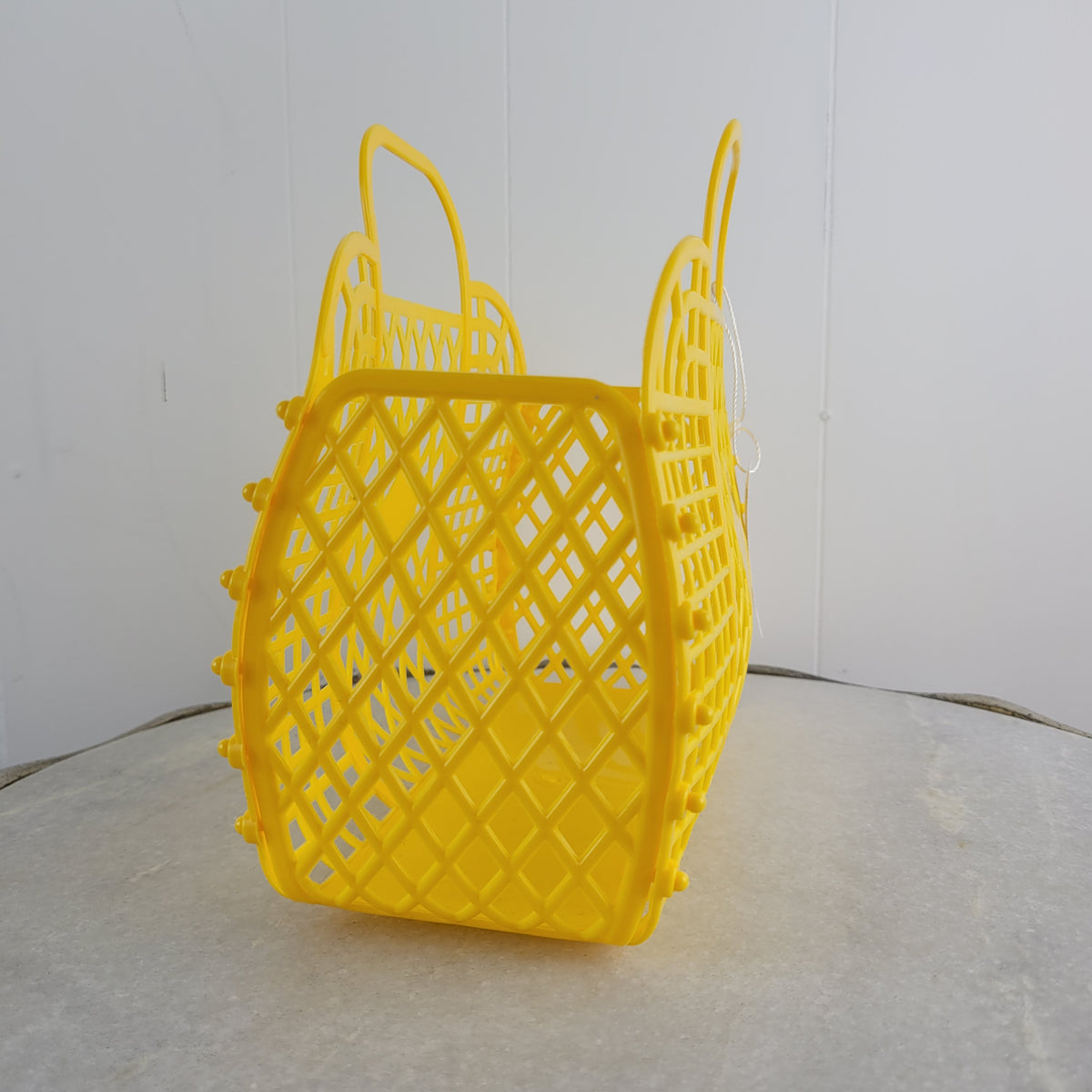 Yellow Jelly Basket Handbag - Unbranded