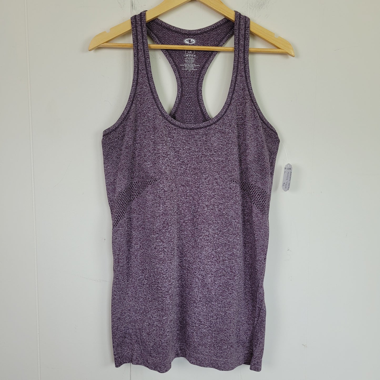 Purple Racerback Active Tank Top - Athletic Works DriMore (Large)