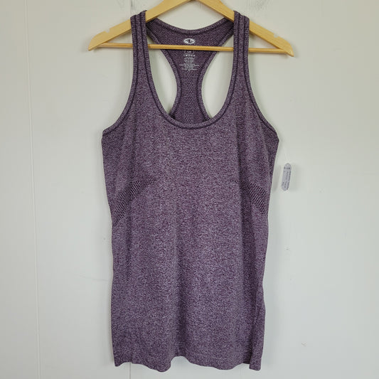 Purple Racerback Active Tank Top - Athletic Works DriMore (Large)