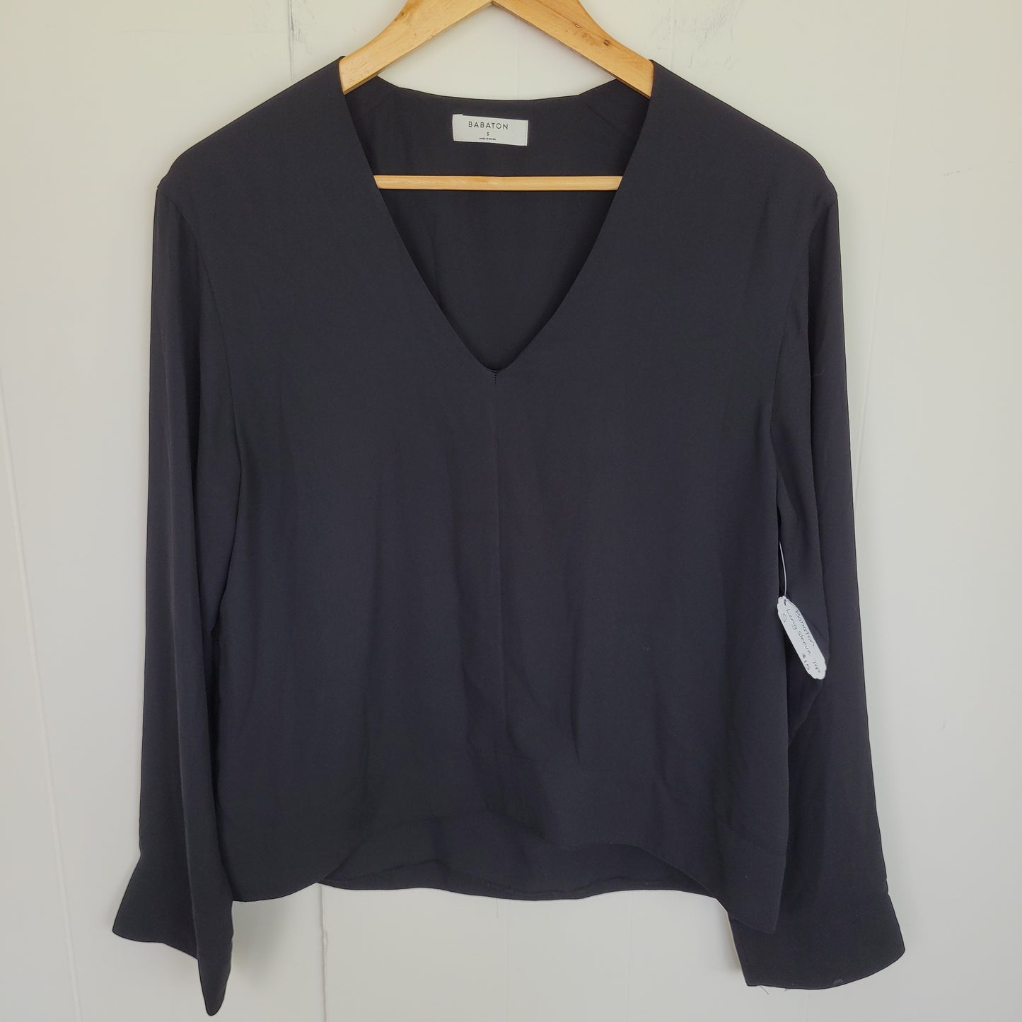 Black V-Neck Blouse - Babaton (Size Small)
