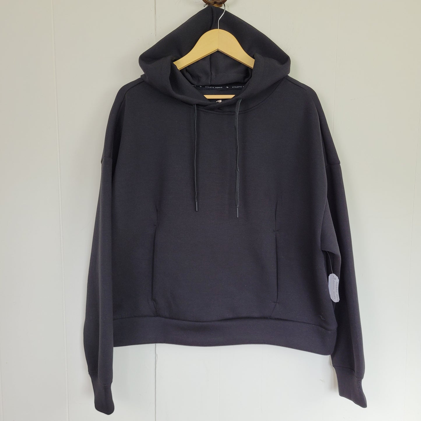 Black Athletic Pullover Hoodie - Athletic Works (XL)