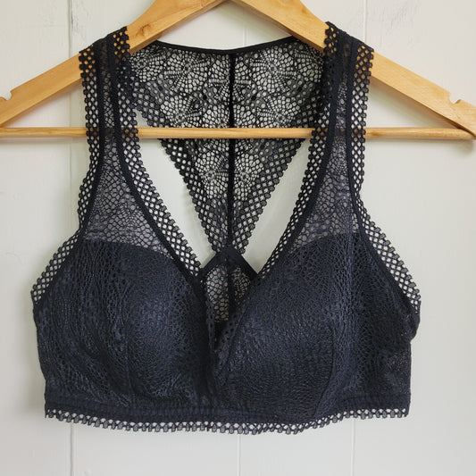 Black Lace Racerback Bralette - Victoria’s Secret (Large)