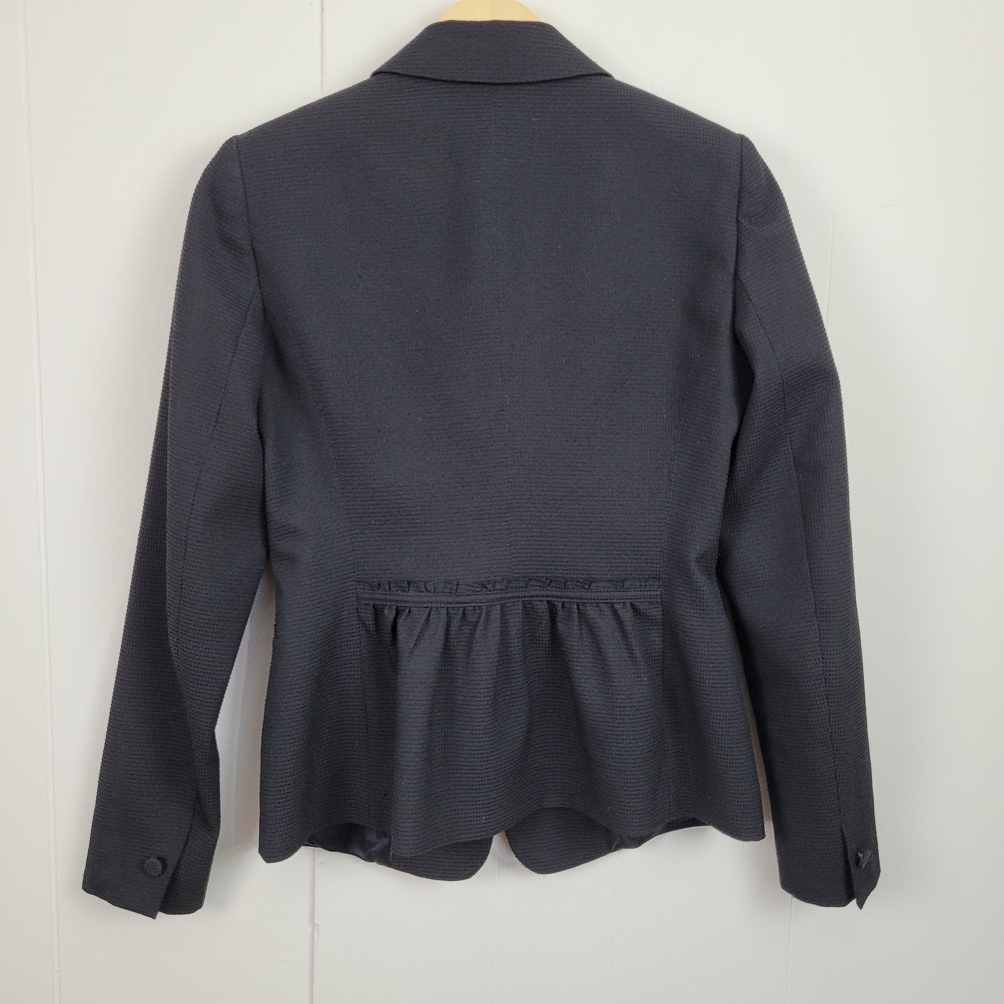 Black Textured Peplum Blazer - REISS (Size 6 US)