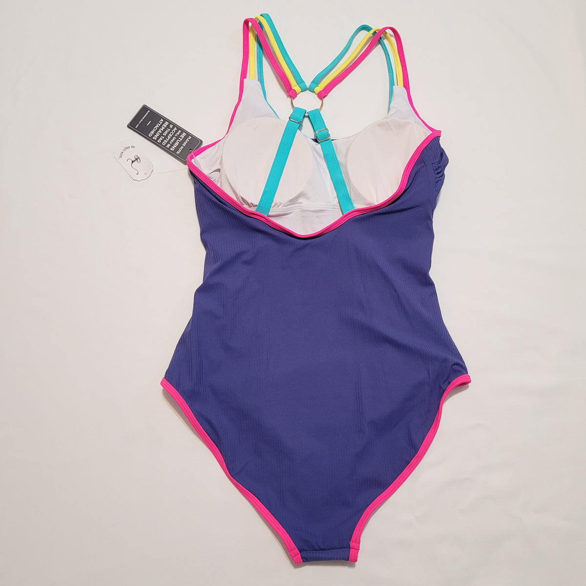 Purple Colourblock One-Piece Swimsuit - Blooming Jelly (M)