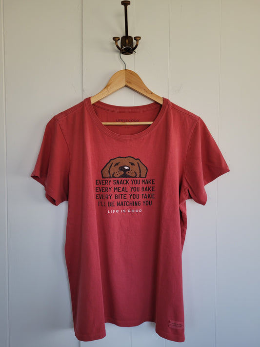 Red Dog Graphic Tee - Life is Good (Large)