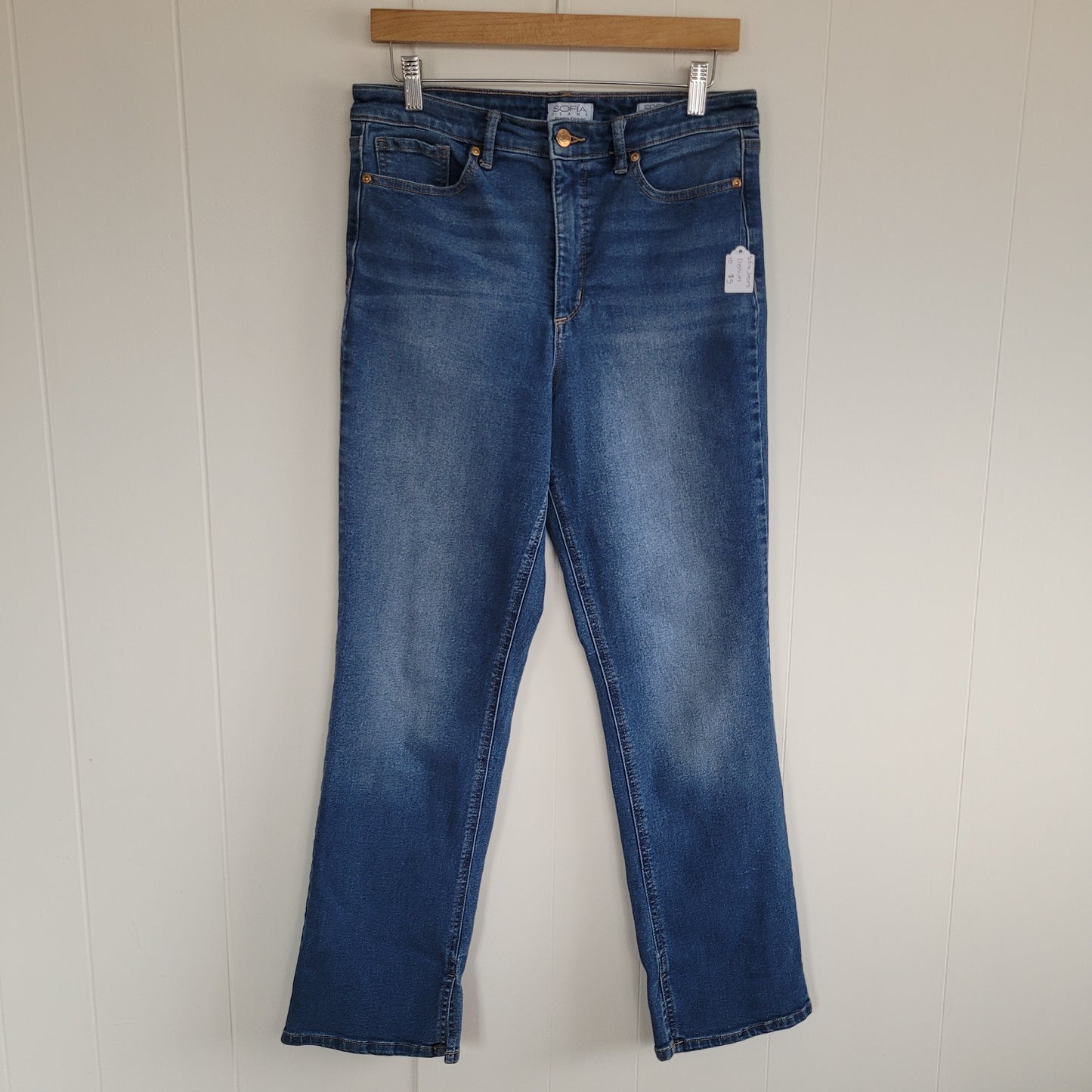 Medium Wash EDEN 90s Straight High-Rise Denim - Sofia Jeans (Size 10)