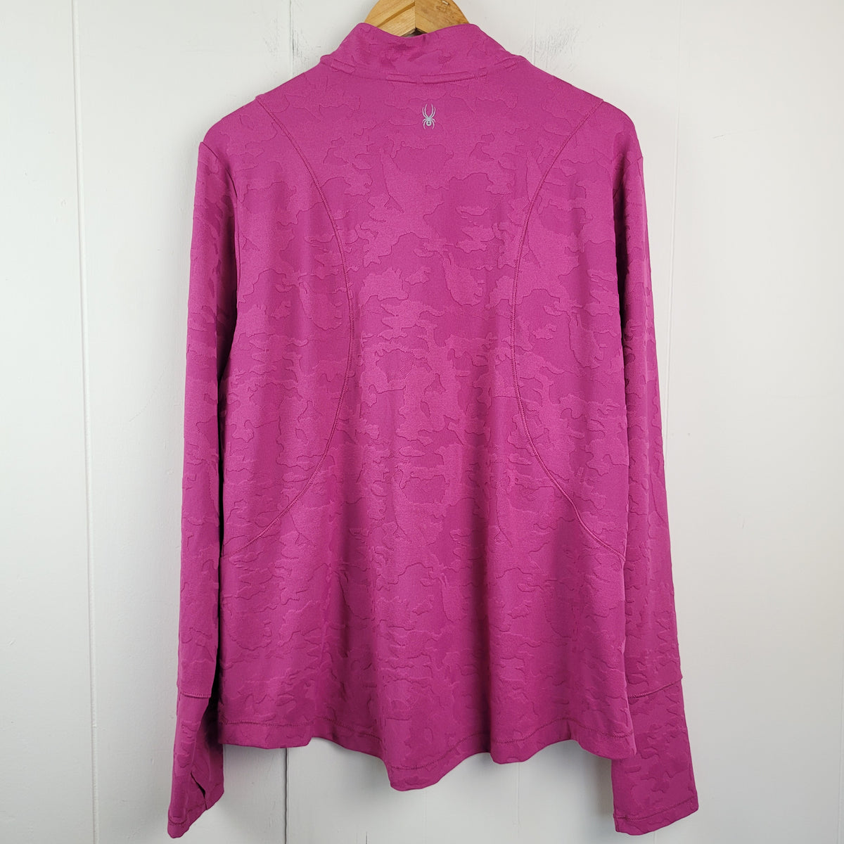 Pink Textured Quarter-Zip Active Top - Spyder (Size XXL)