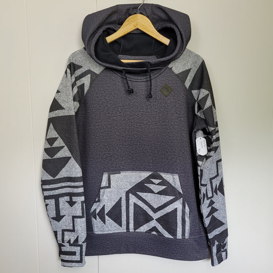 Grey Geometric DRYRIDE Hoodie - Burton (Size L)