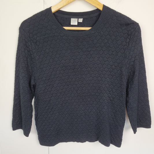 Black Textured Knit Sweater - TWIK by Simons (XS)