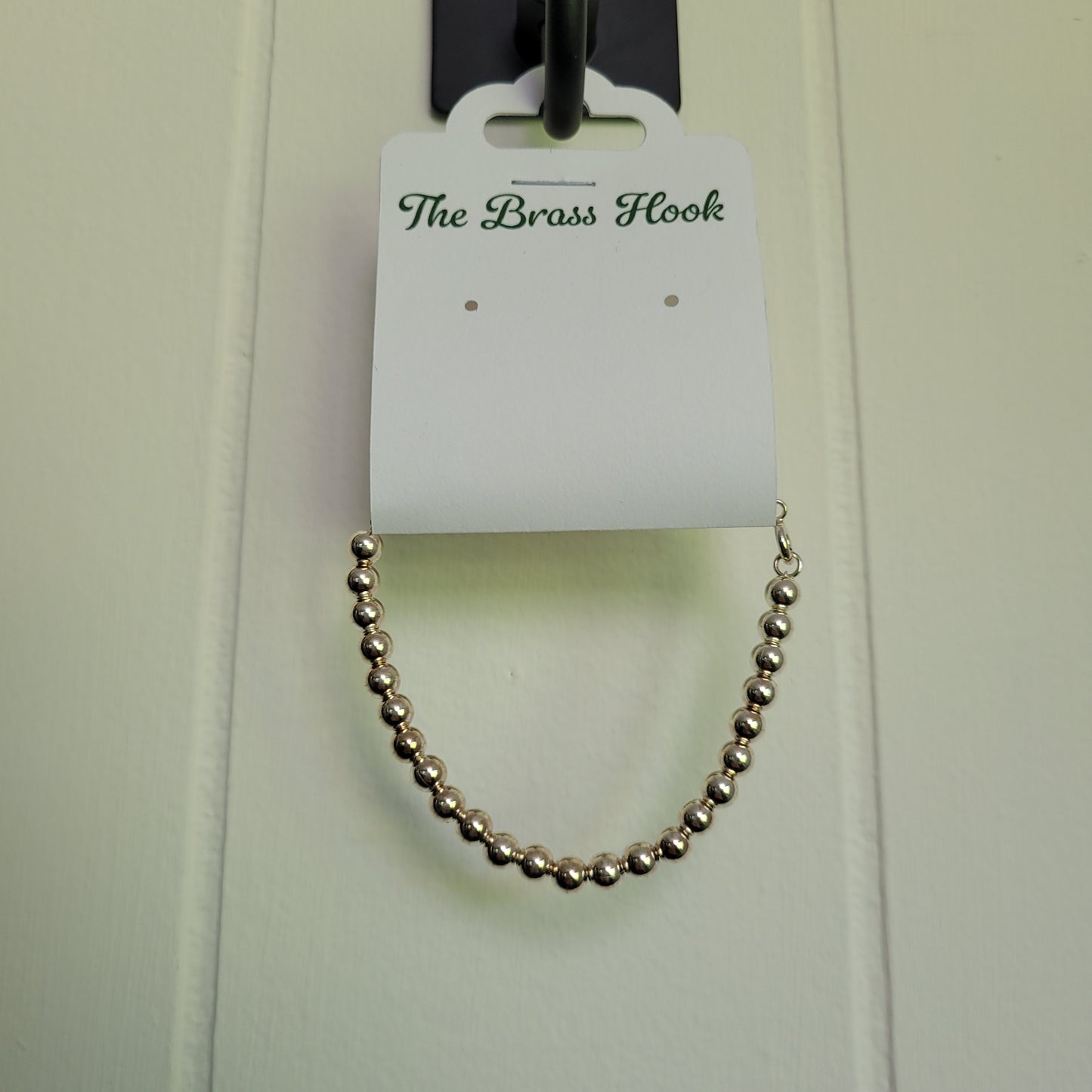 Silver Tone Beaded Chain Bracelet