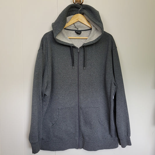 Grey Sherpa-Lined Zip Hoodie - Joe Boxer (XL)