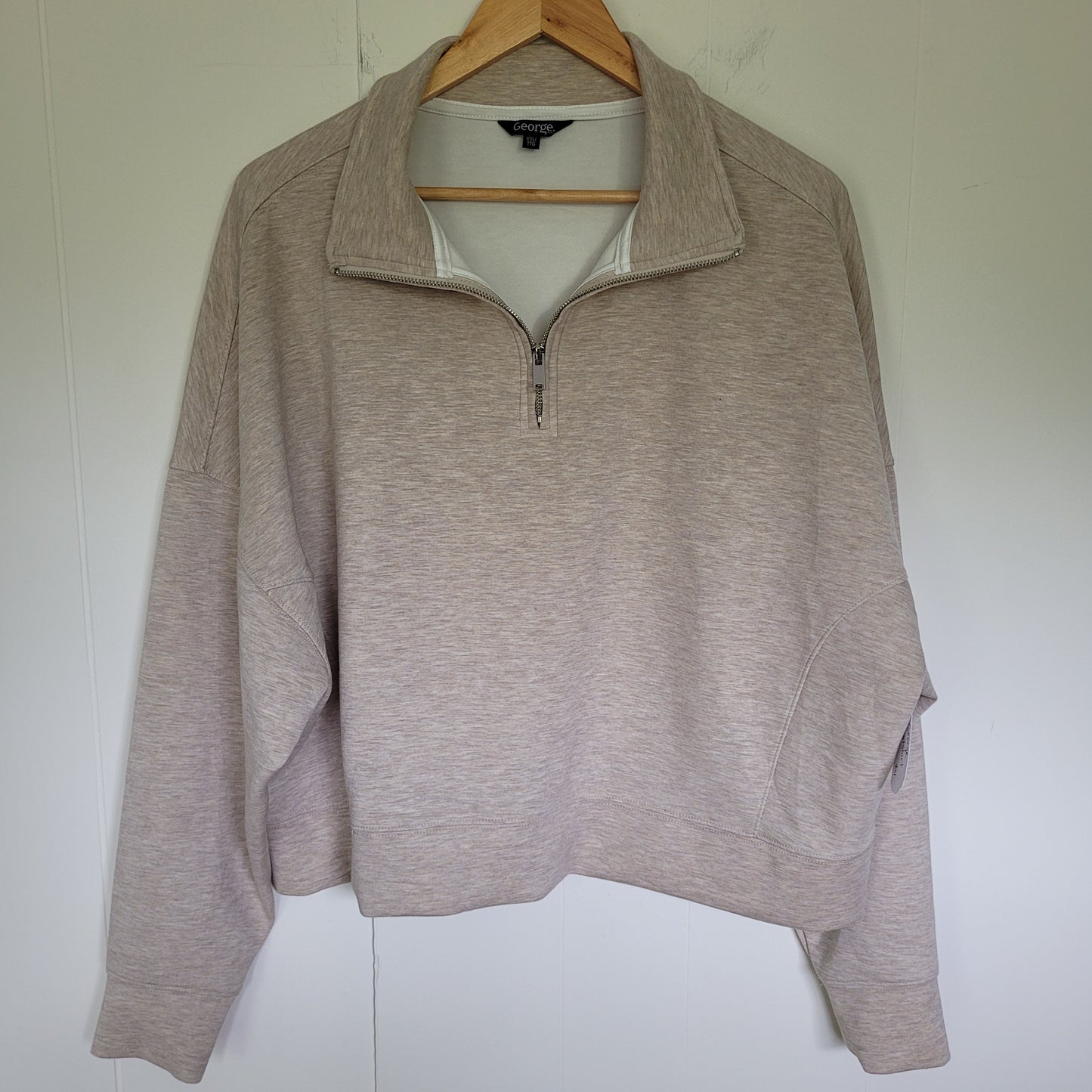 Beige Half-Zip Pullover - George (Size XXL)