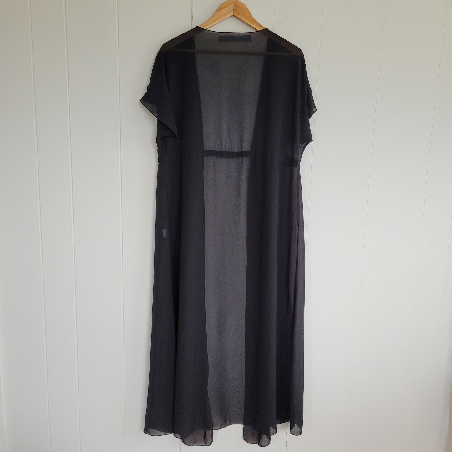 Black La Express Sheer Duster Cover-Up