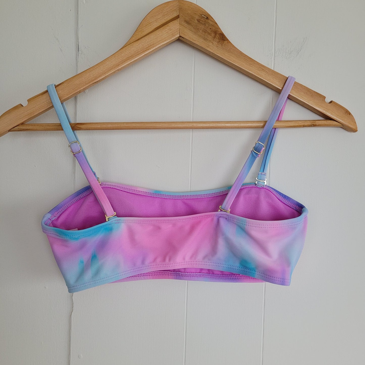 Pastel Pink & Blue Tie Dye Bikini Top - NOBO (Medium)