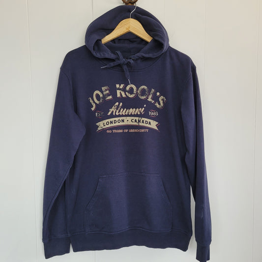 Navy Blue Joe Kool’s London Canada Hoodie – Vintage Style Graphic Pullover – Size L
