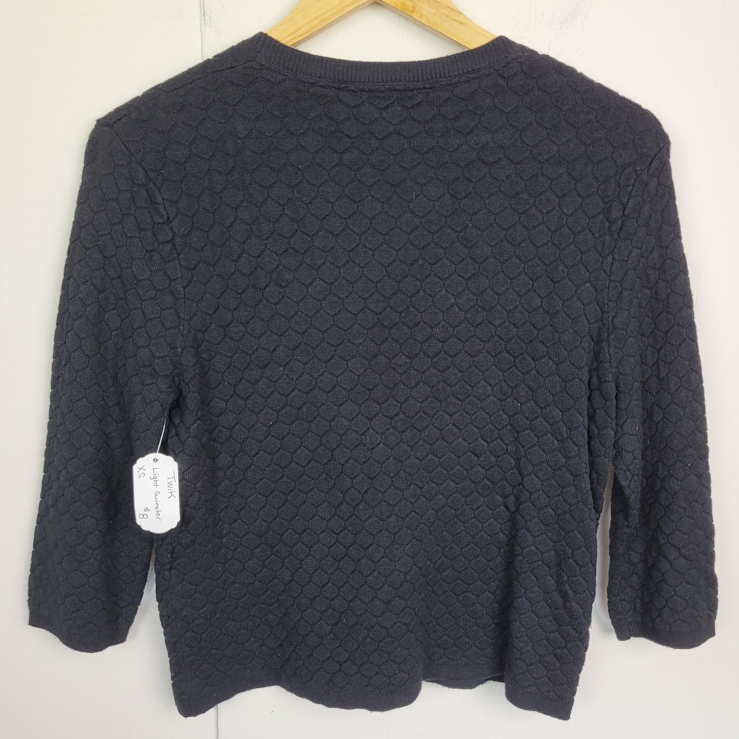 Black Textured Knit Sweater - TWIK by Simons (XS)