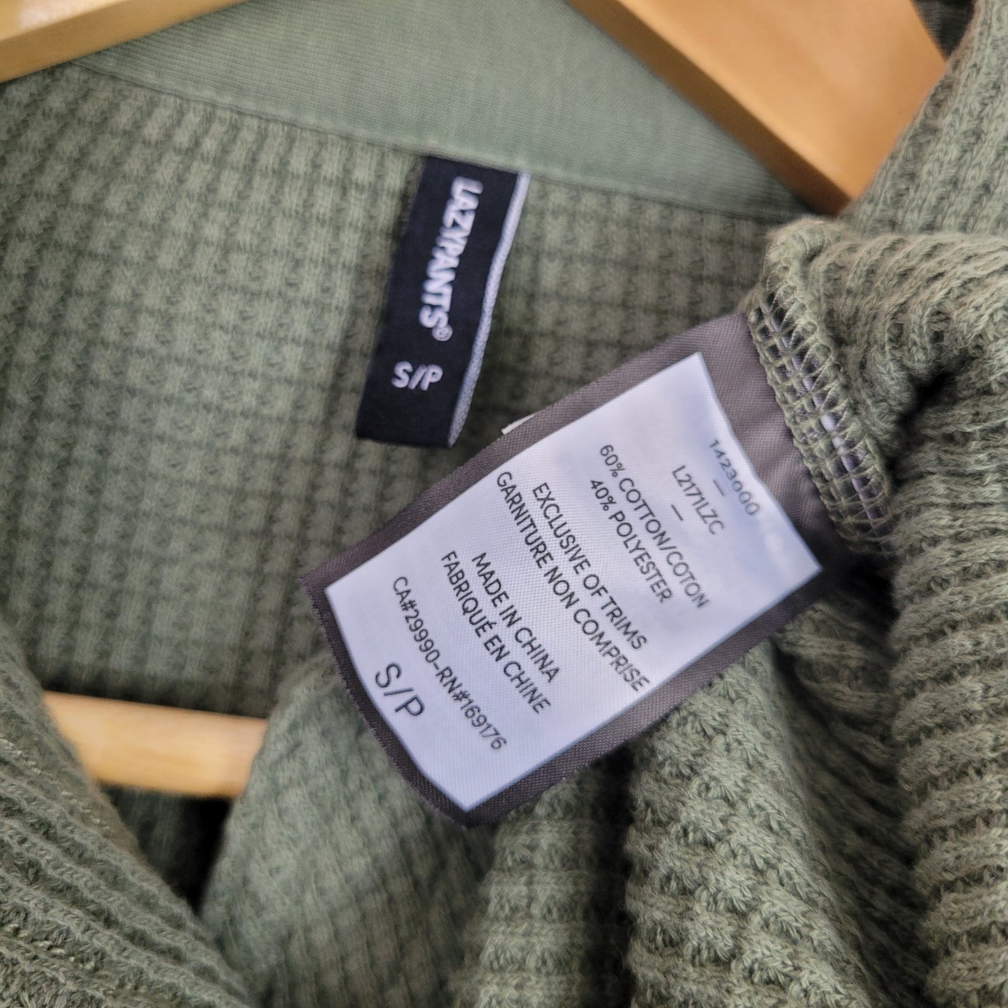 Olive Waffle Knit Shacket - Lazypants (Small)