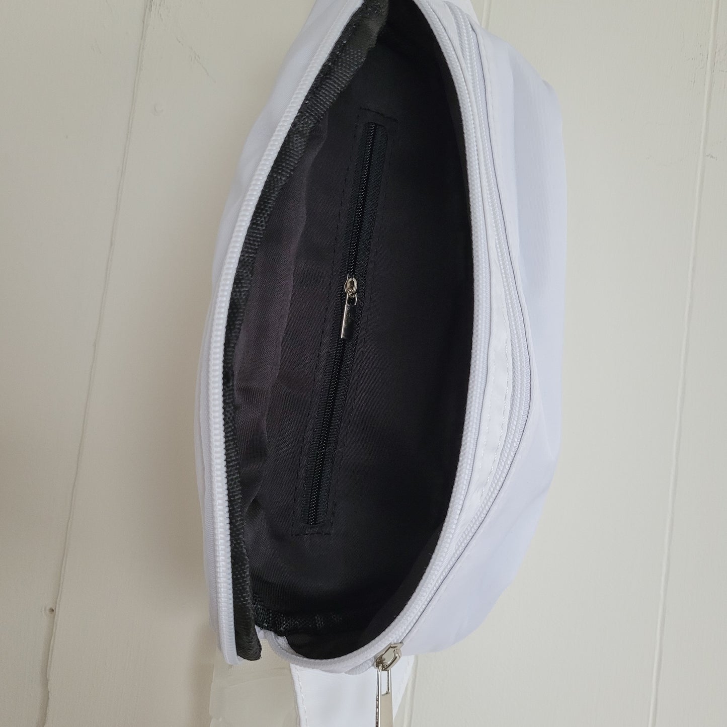 White Nylon Belt Bag / Fanny Pack