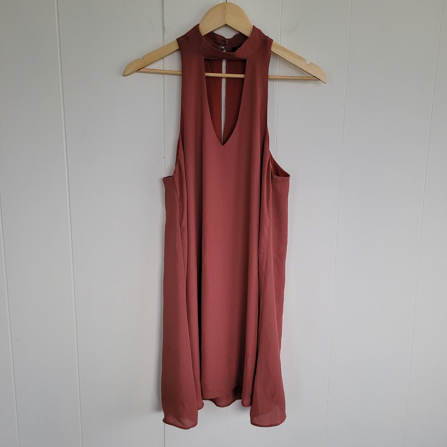 Dusty Rose High Neck Keyhole Shift Dress - Lulus (Large)