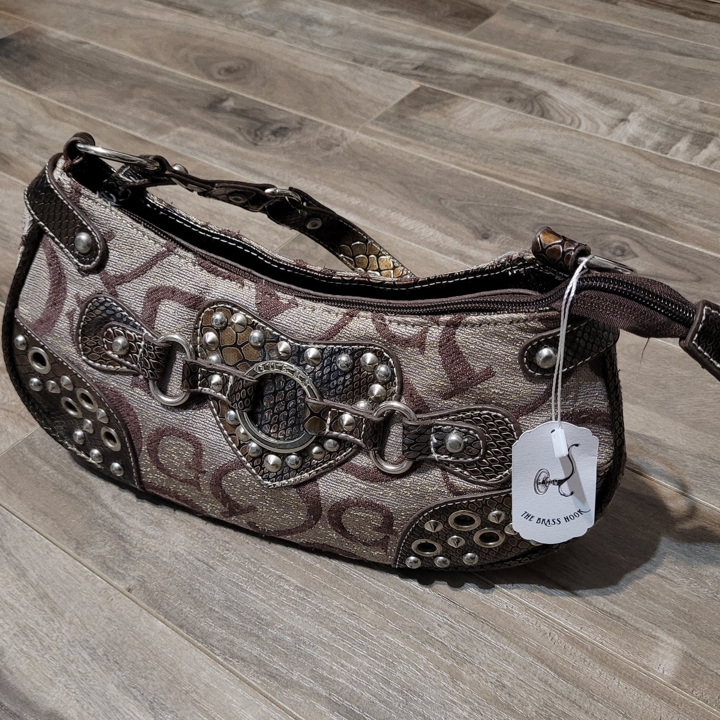 Vintage Y2K Guess Monogram Shoulder Bag