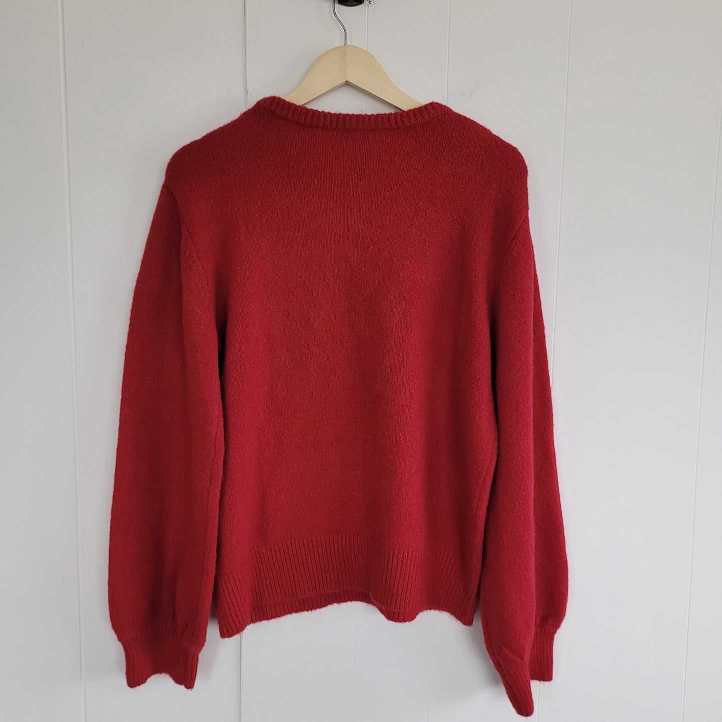 Red Embellished Neckline Knit Sweater - Ricki's (L)