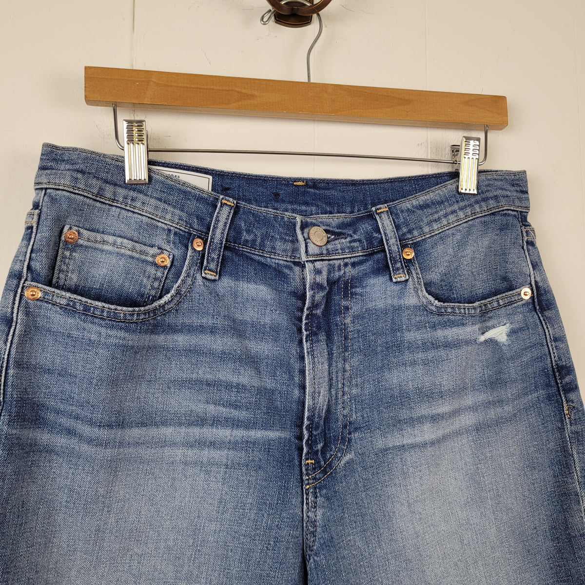 Medium Wash High Rise Bermuda Denim Shorts - Gap (Size 10/30)