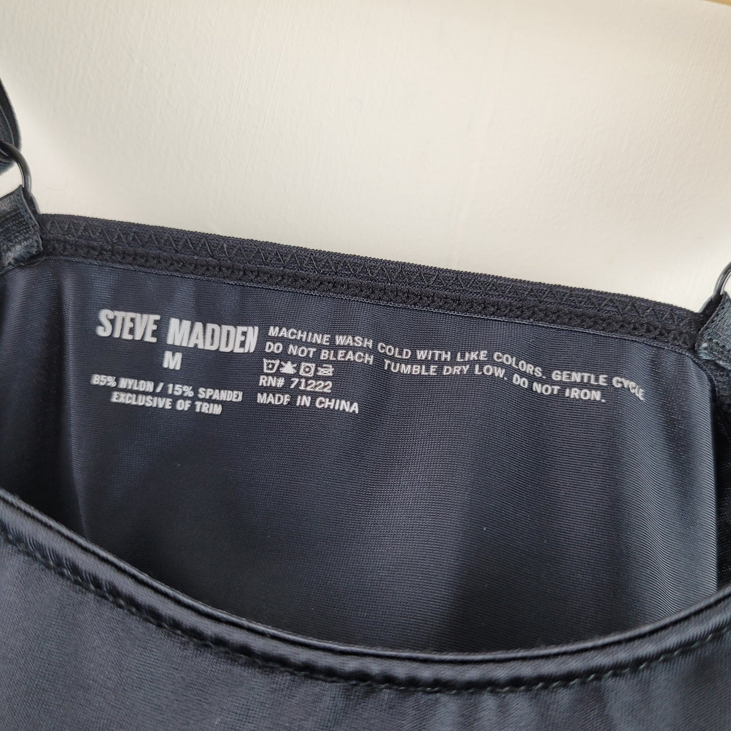 Black Logo Band Sports Bra - Steve Madden (Medium)