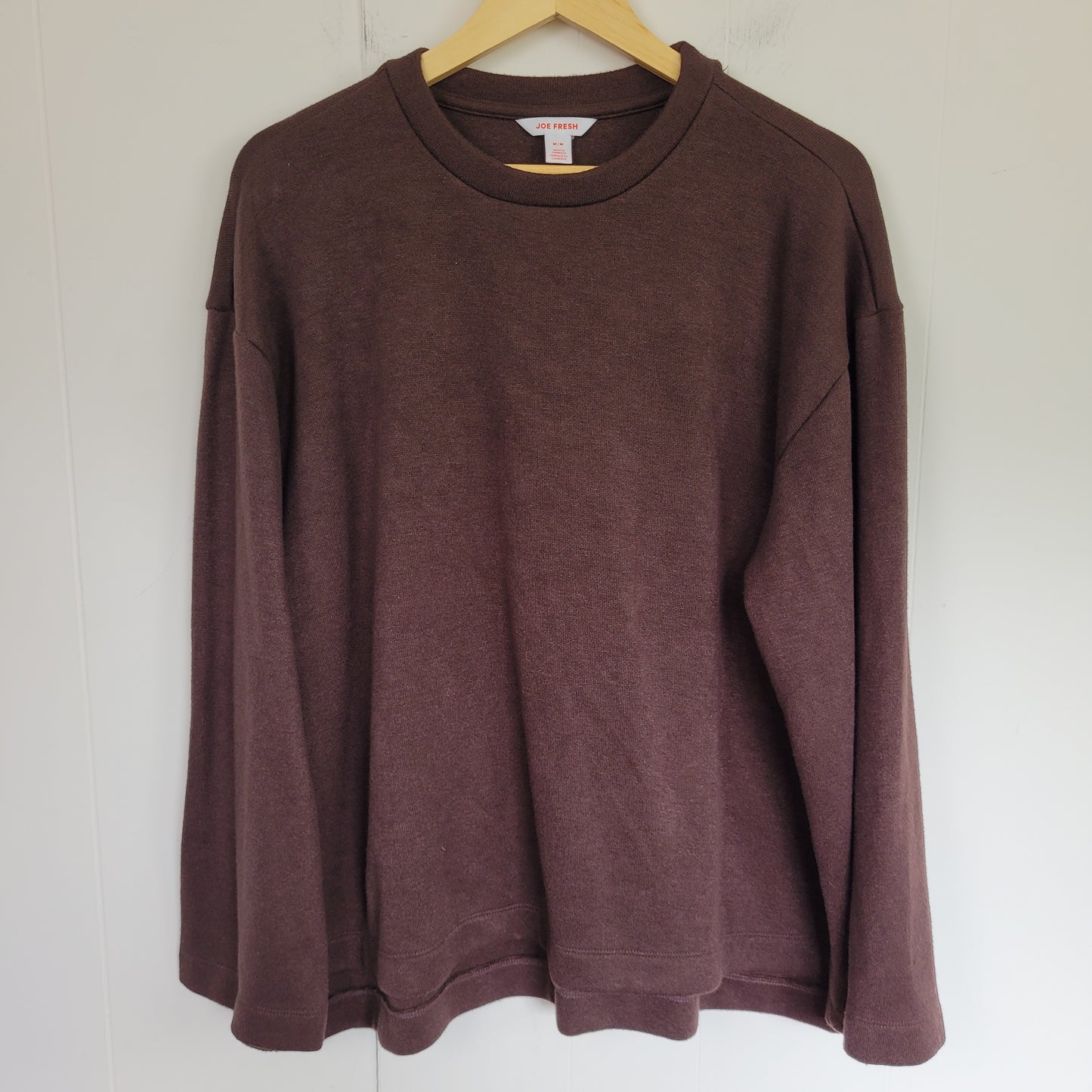 Brown Soft Knit Long Sleeve Top - Joe Fresh (Medium)
