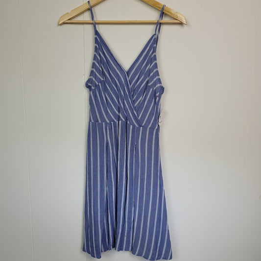 Blue & White Striped Sundress - American Eagle (Medium)