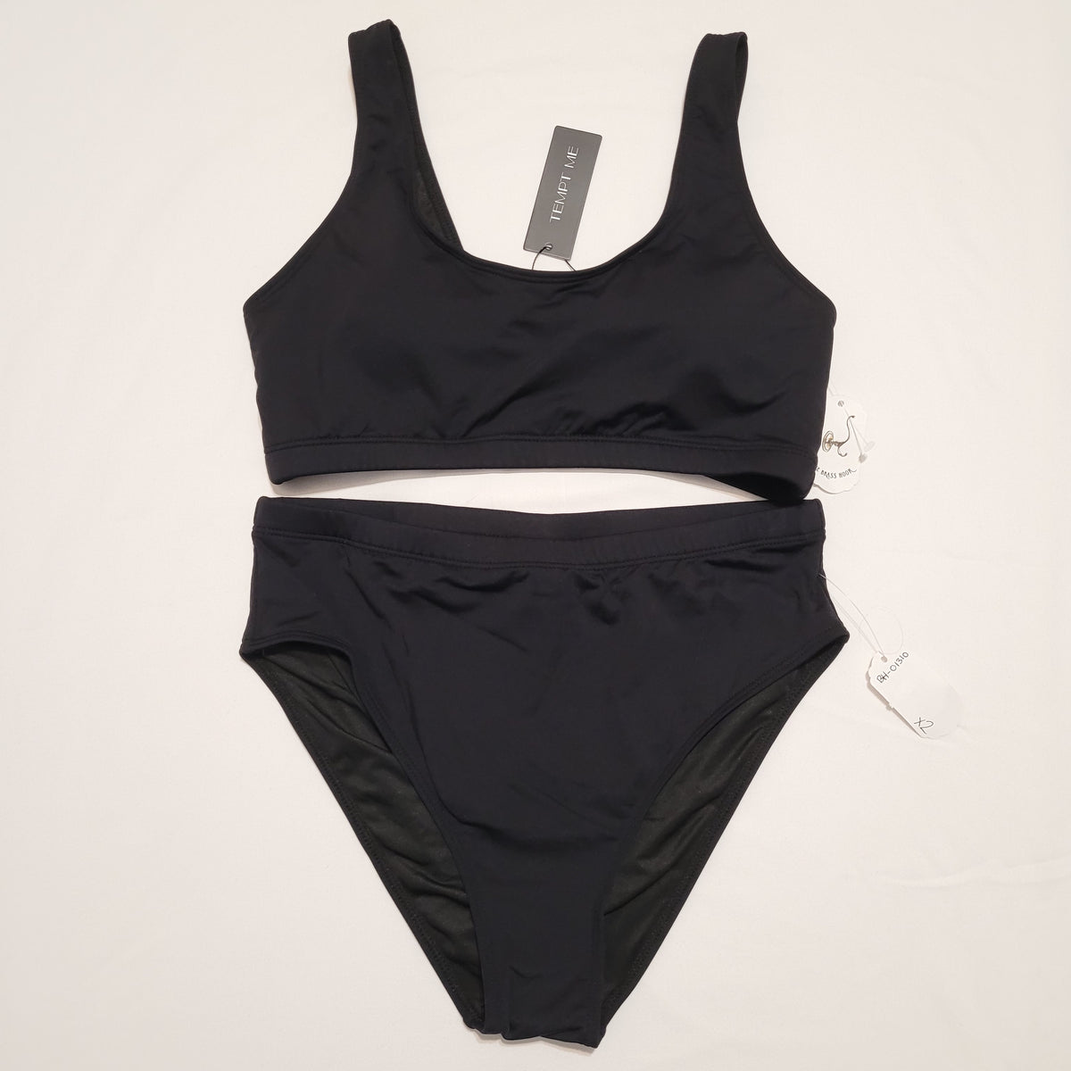 Black High-Waisted Bikini Set - Tempt Me (M)
