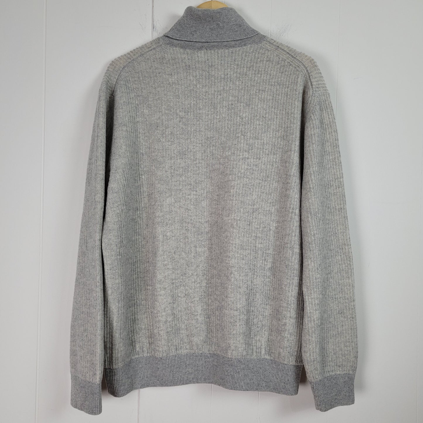 Grey Turtleneck Cashmere/Extrafine Merino Wool Sweater - Andrea Fenzi (IT 56 / XL)