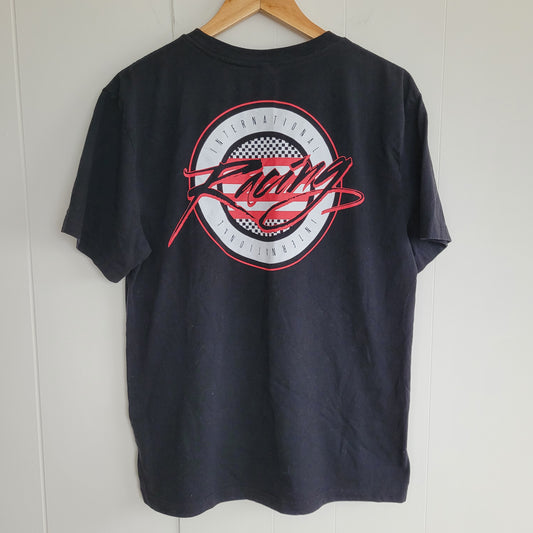Black Racing Graphic T-Shirt - Divided by H&M (Medium)