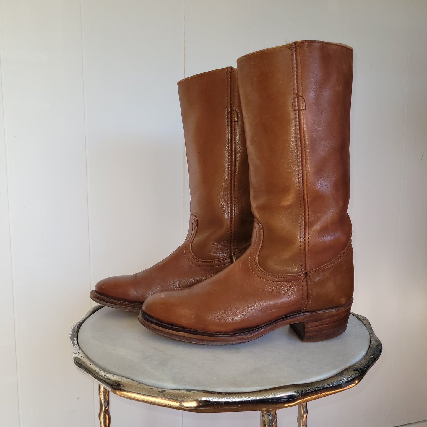 Brown Leather Tall Riding Boots - Frye (Women's 9D)
