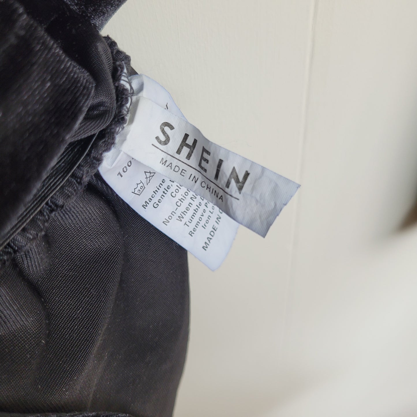 Black Velvet Ruched Mini Dress - SHEIN (Size Small)