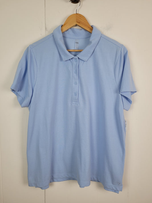 Hyba 2X Light Blue Short Sleeve Polo Shirt