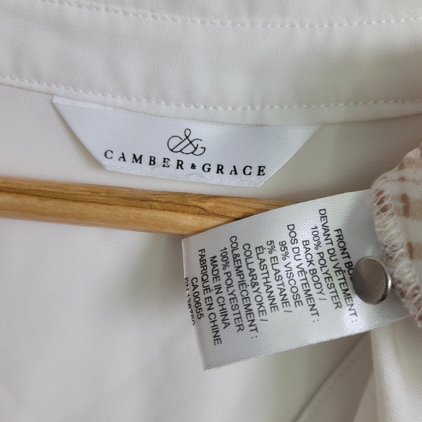 Neutral Tropical Print Mixed Media Top - Camber & Grace