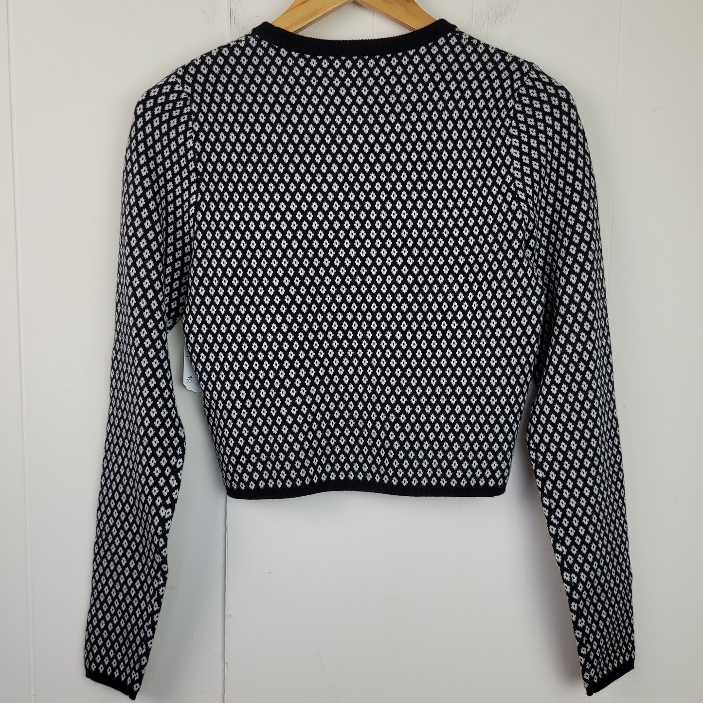 Black & White Patterned Knit Sweater - Twik by Simons (Size M)