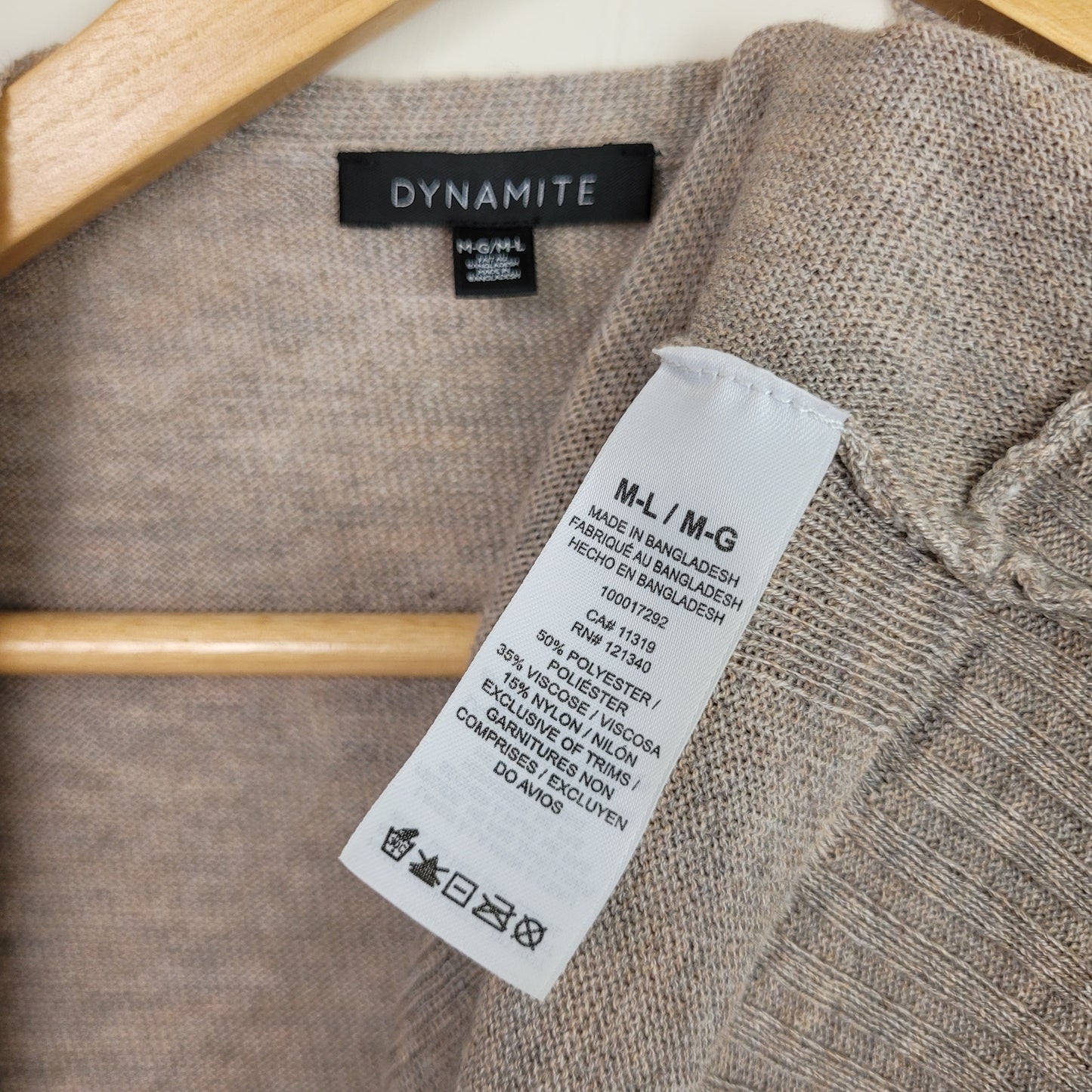 Oatmeal Sleeveless Knit Cardigan Vest - Dynamite (Medium/Large)