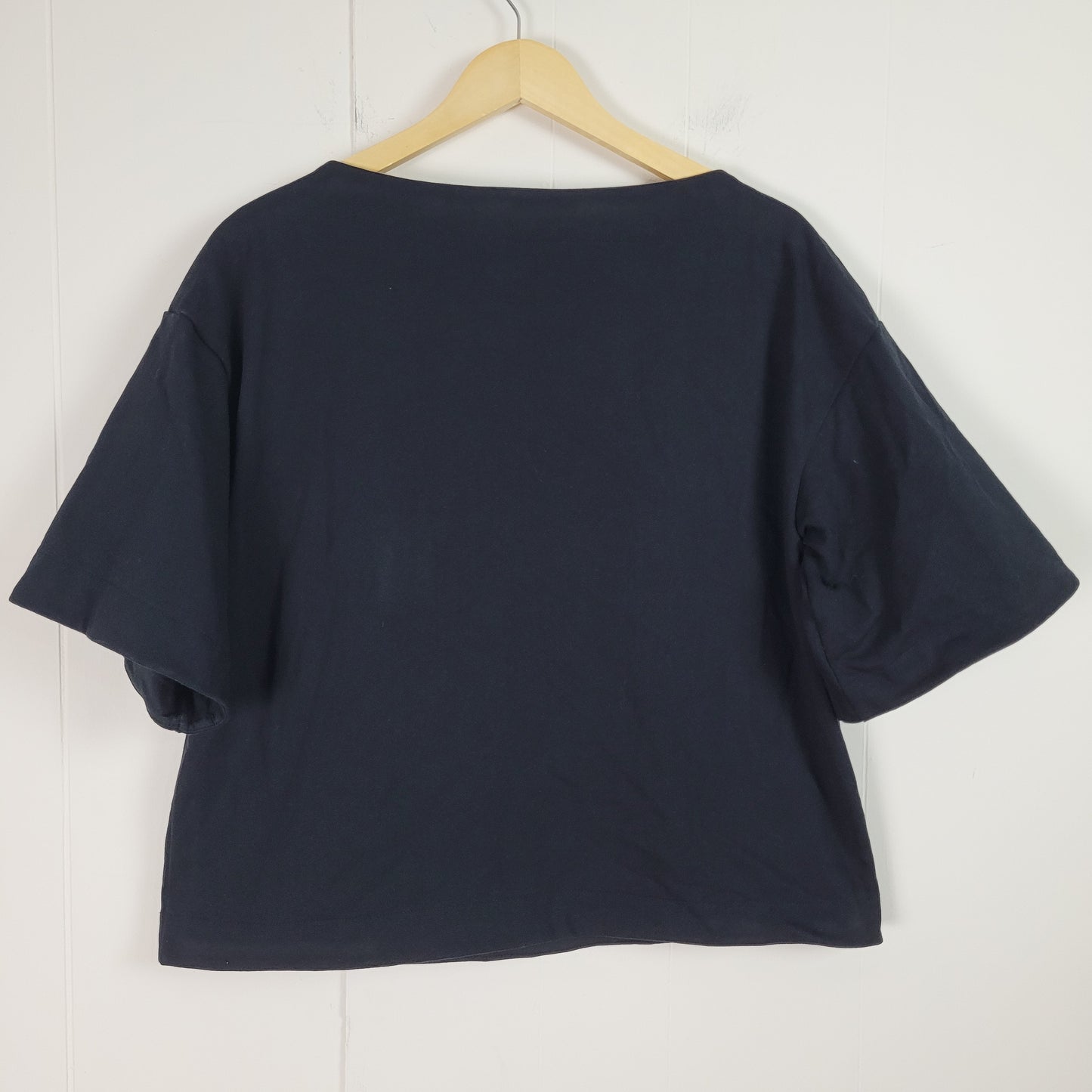 Black Boxy Short Sleeve Top - Banana Republic (Medium)